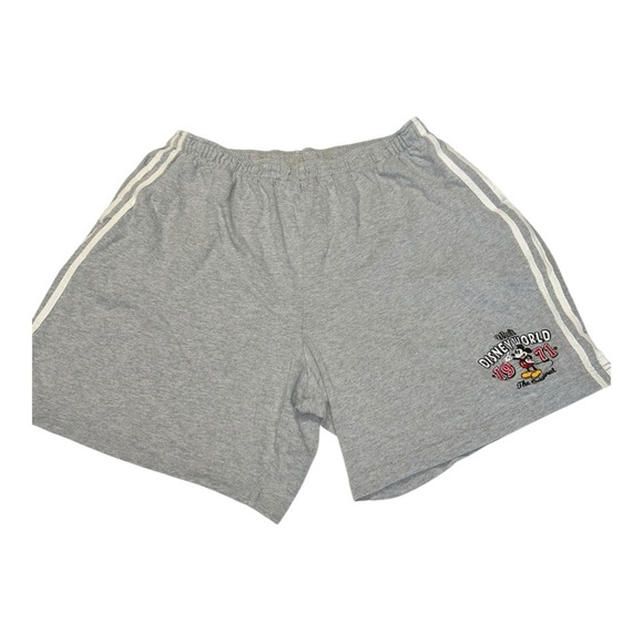 Disney Parks Gym Mickey Mouse Shorts Adult Medium Gray Disney World 100% Cotton - Picture 1 of 10